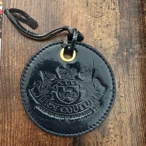 Juicy Couture Black Patent Leather Keychain